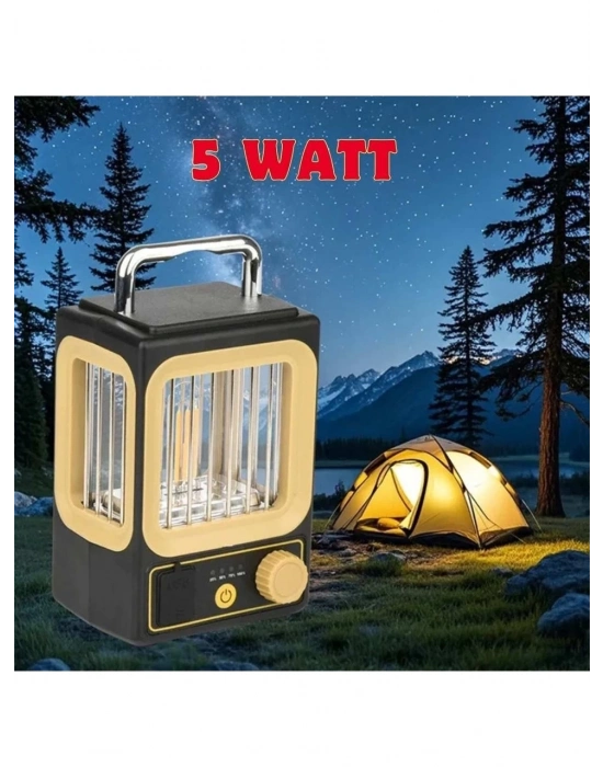 ÇOK SATAN Ampul Solar Şarj Edilebilir 12 Led 1 Rustikli Led Kamp Lambası