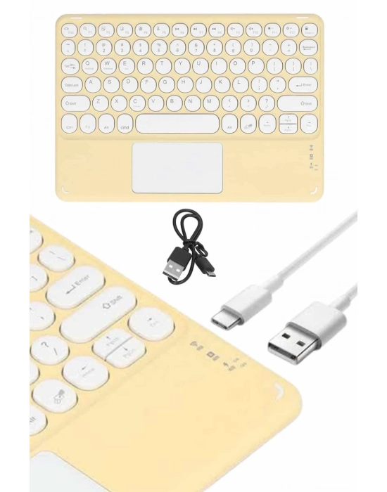 ÇOK SATAN Android ve İOS Uyumlu Bluetooth Klavye Touchpad Slim Kablosuz Wifi Q Klavye