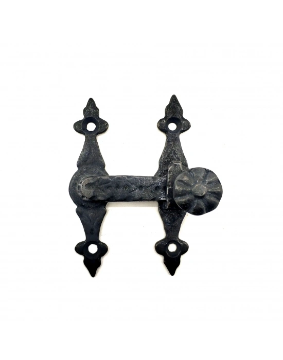 ÇOK SATAN Antika Tarz Dekoratif Pirinç Kapı, Pencere Mandalı - 82x65 Mm, Oksit