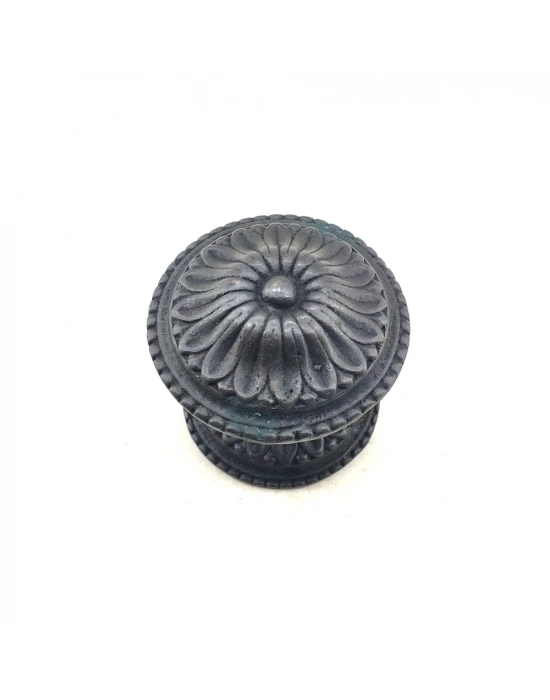 ÇOK SATAN Antika Tarz Dekoratif Pirinç Papatya Kapı Babası - 73mm, Oksit