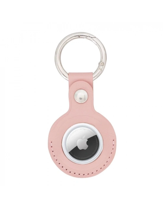 ÇOK SATAN Apple AirTag Uyumlu Deri Anahtarlık, NU2 Pembe