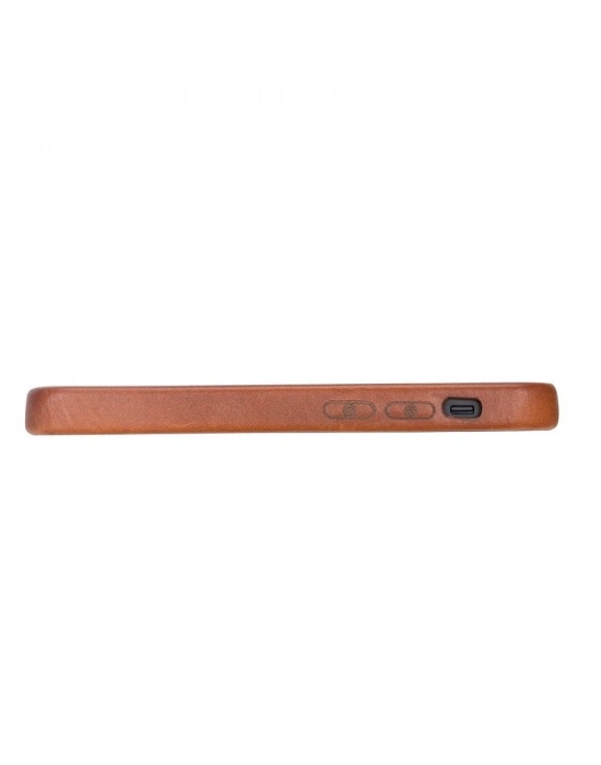 ÇOK SATAN Apple iPhone 12 mini Uyumlu Deri Arka Kapak ROCK RST2EF Taba