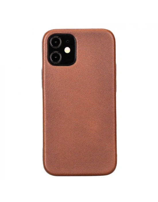 ÇOK SATAN Apple iPhone 12 mini Uyumlu Deri Arka Kapak ROCK RST2EF Taba