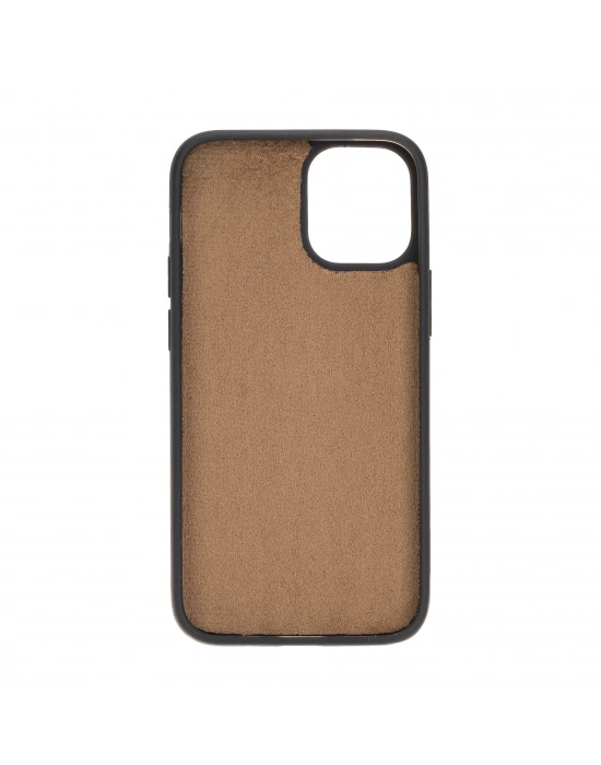 ÇOK SATAN Apple iPhone 12 mini Uyumlu Deri Arka Kapak RST2EF Taba