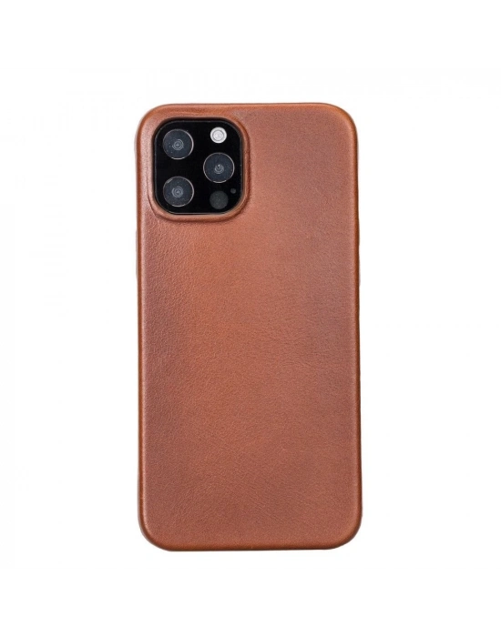 ÇOK SATAN Apple iPhone 12 Pro Max Uyumlu Deri Arka Kapak ROCK RST2EF Taba