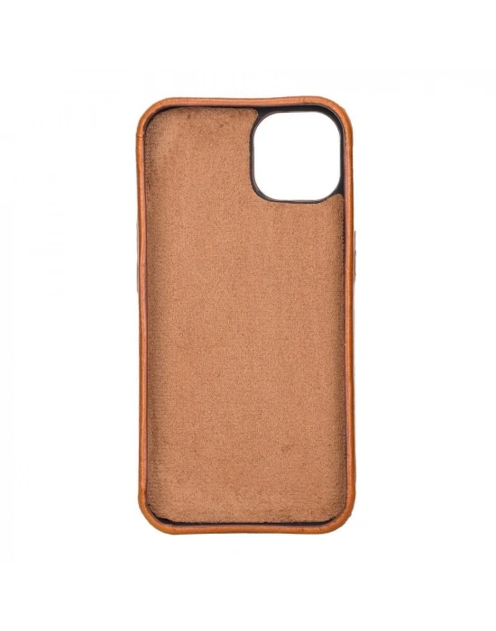 ÇOK SATAN Apple iPhone 13 Mini Uyumlu Deri Arka Kapak ROCK RST2EF Taba