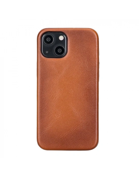 ÇOK SATAN Apple iPhone 13 Uyumlu Deri Arka Kapak ROCK RST2EF Taba