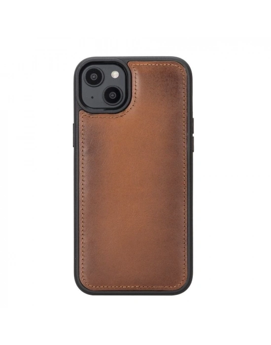 ÇOK SATAN Apple iPhone 14 Plus Uyumlu Deri Cüzdanlı Kılıf MWWN RST2EF Taba