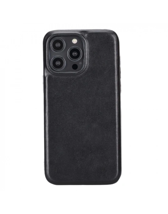 ÇOK SATAN Apple iPhone 14 Pro Max Uyumlu Deri Arka Kapak ROCK RST1