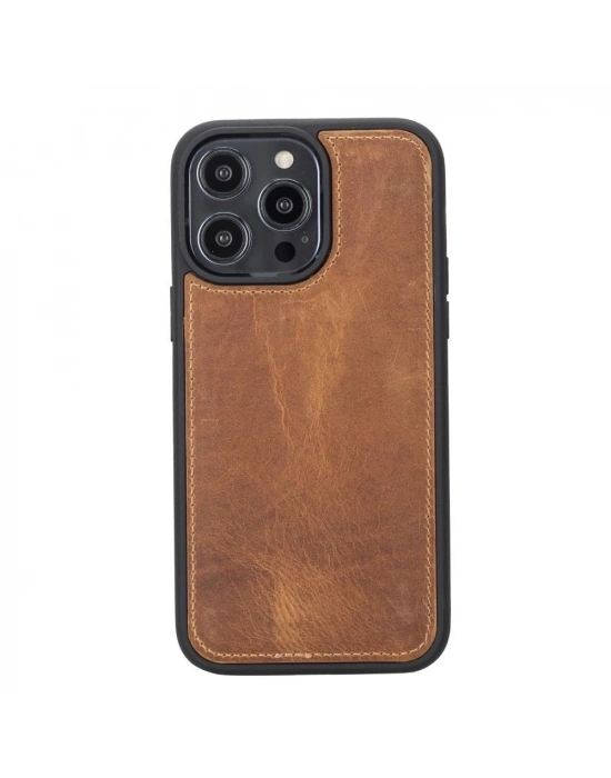 ÇOK SATAN Apple iPhone 14 Pro Max Uyumlu Deri Cüzdanlı Kılıf MWWN G19 Taba
