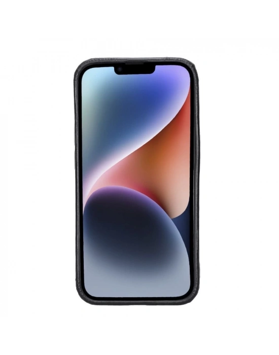 ÇOK SATAN Apple iPhone 14 Uyumlu Deri Arka Kapak ROCK RST1