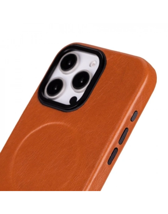 ÇOK SATAN Apple iPhone 16 Pro Max uyumlu, Hakiki Deri, El Yapımı Kılıf, Gölgeli Taba