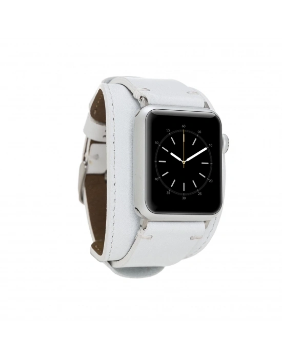 ÇOK SATAN Apple Watch Uyumlu Deri Kordon 38-40-41mm Cuff Pulsar F3
