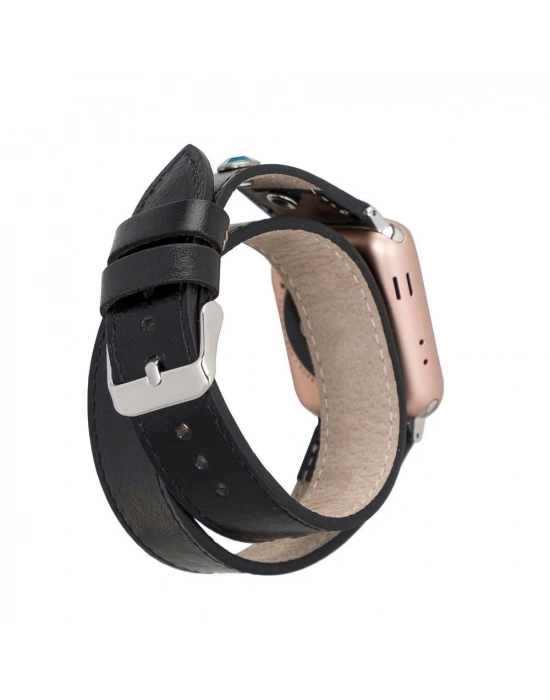ÇOK SATAN Apple Watch Uyumlu Deri Kordon 38-40-41mm DT FT RST1