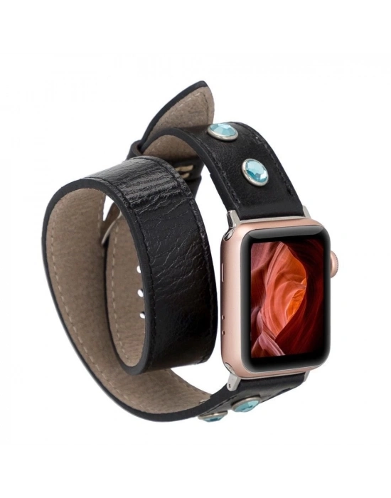 ÇOK SATAN Apple Watch Uyumlu Deri Kordon 38-40-41mm DT FT RST1