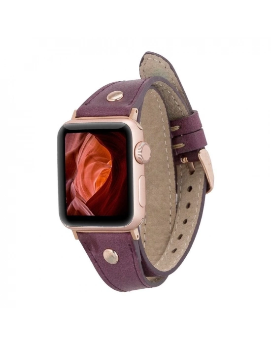 ÇOK SATAN Apple Watch Uyumlu Deri Kordon 38-40-41mm DT Slim CZ7
