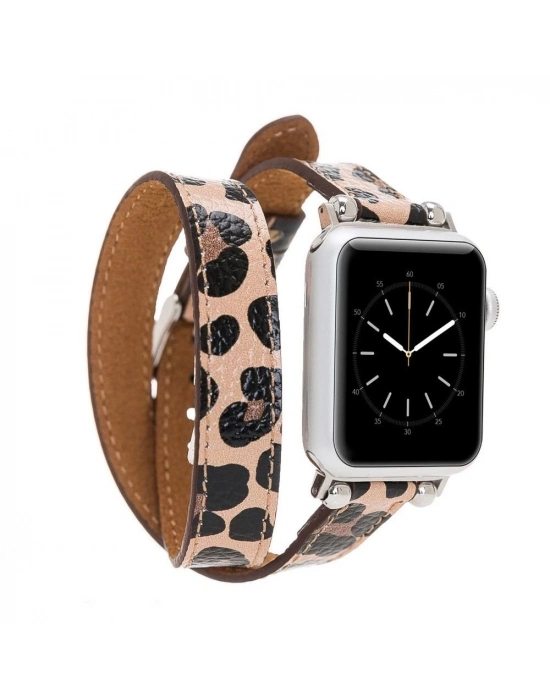ÇOK SATAN Apple Watch Uyumlu Deri Kordon 38-40-41mm Ferro DT LE02N