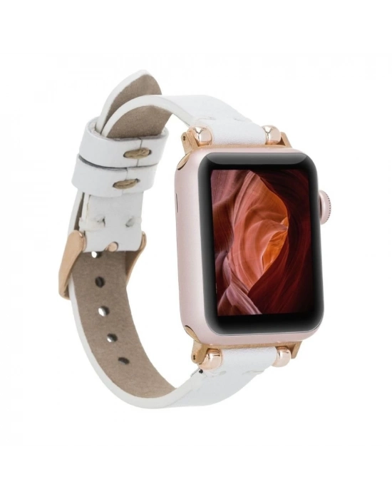 ÇOK SATAN Apple Watch Uyumlu Deri Kordon 38-40-41mm Ferro F3