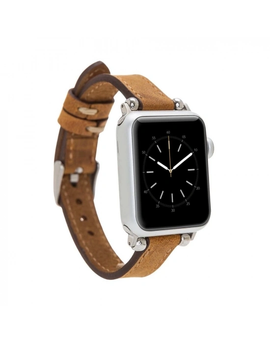 ÇOK SATAN Apple Watch Uyumlu Deri Kordon 38-40-41mm Ferro G19