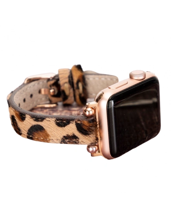 ÇOK SATAN Apple Watch Uyumlu Deri Kordon 38-40-41mm Ferro LEO1N