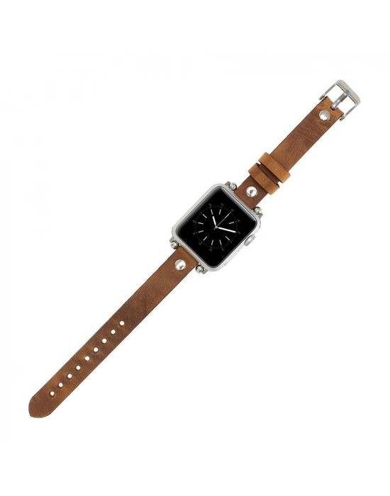ÇOK SATAN Apple Watch Uyumlu Deri Kordon 38-40-41mm Ferro ST G19
