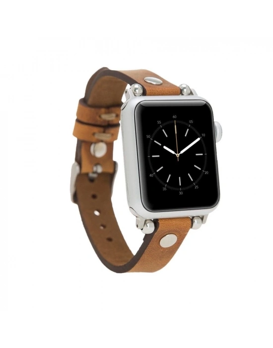 ÇOK SATAN Apple Watch Uyumlu Deri Kordon 38-40-41mm Ferro ST G19