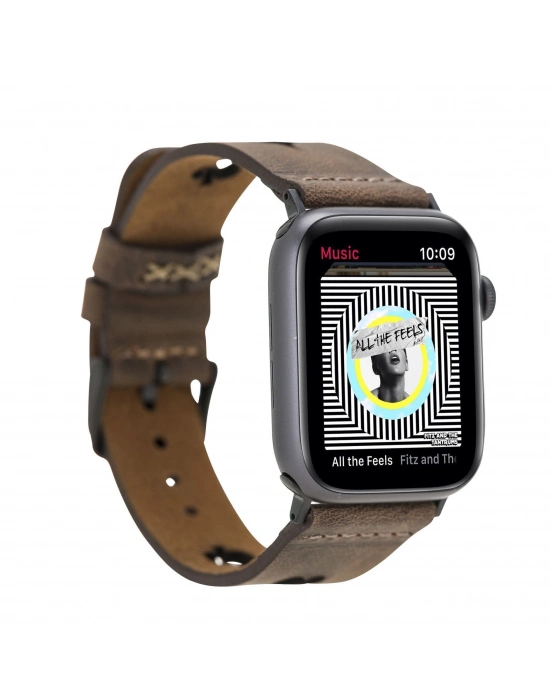 ÇOK SATAN Apple Watch Uyumlu Deri Kordon 38-40-41mm G6 Avesta