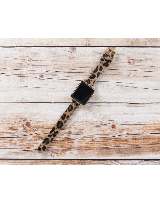 ÇOK SATAN Apple Watch Uyumlu Deri Kordon 38-40-41mm GT LEO1N