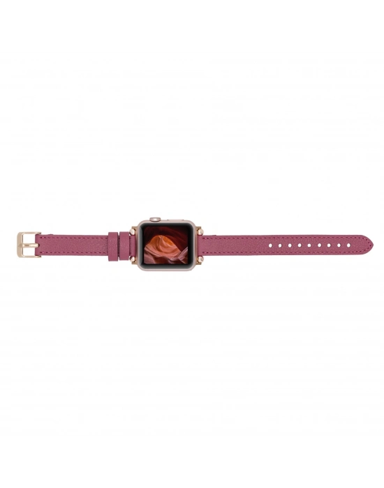ÇOK SATAN Apple Watch Uyumlu Deri Kordon 38-40-41mm RT CP4 Fuşya