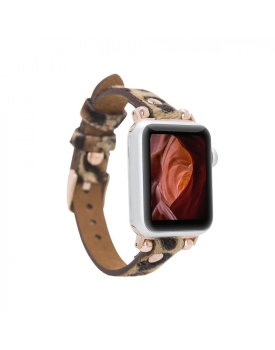 ÇOK SATAN Apple Watch Uyumlu Deri Kordon 38-40-41mm RT LEO1N