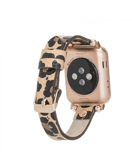 ÇOK SATAN Apple Watch Uyumlu Deri Kordon 38-40-41mm RT LEO2N