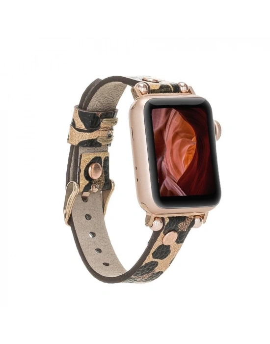 ÇOK SATAN Apple Watch Uyumlu Deri Kordon 38-40-41mm RT LEO2N