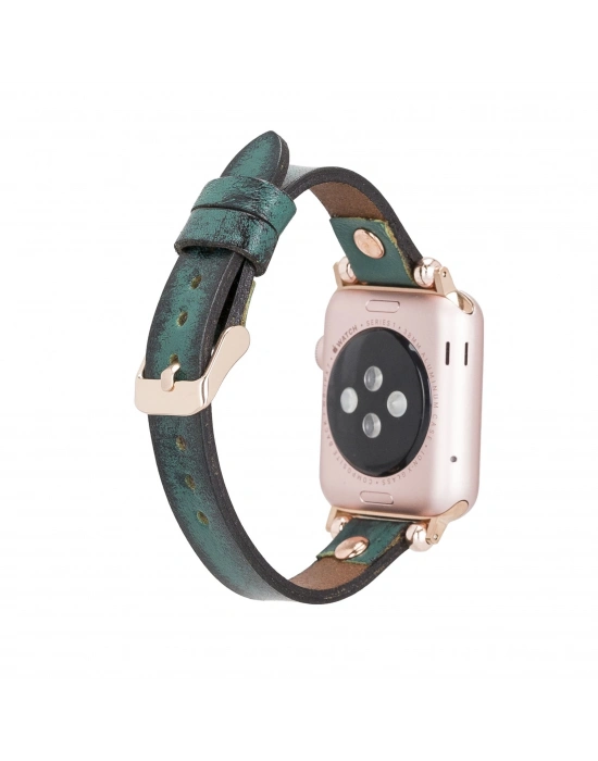 ÇOK SATAN Apple Watch Uyumlu Deri Kordon 38-40-41mm RT V6SEF
