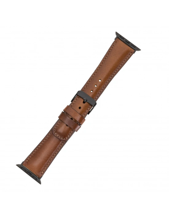 ÇOK SATAN Apple Watch Uyumlu Deri Kordon 38-40-41mm RTST2EF Taba