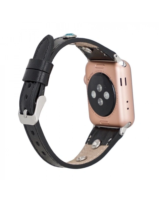 ÇOK SATAN Apple Watch Uyumlu Deri Kordon 38-40-41mm Slim TR RST1