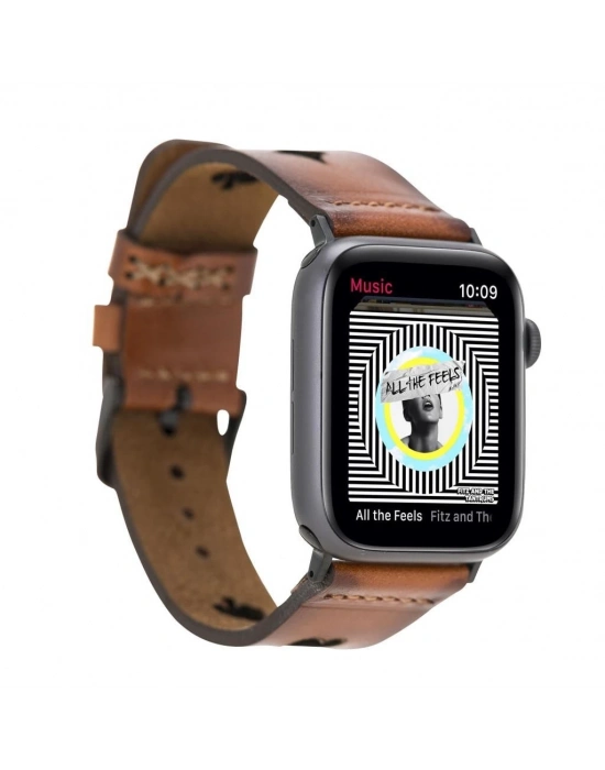 ÇOK SATAN Apple Watch Uyumlu Deri Kordon 42-44-45mm Avesta RST2EF
