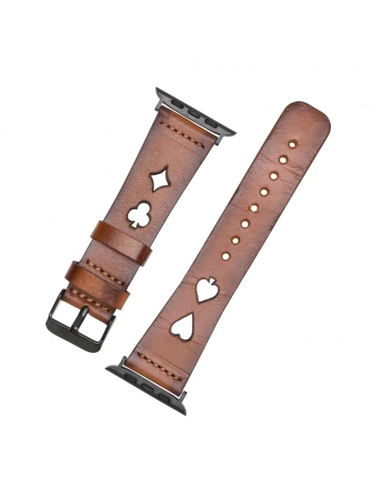 ÇOK SATAN Apple Watch Uyumlu Deri Kordon 42-44-45mm Avesta RST2EF