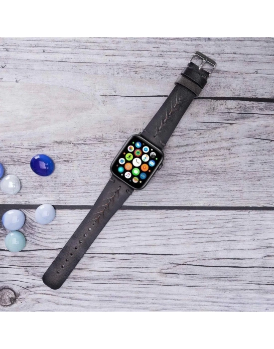 ÇOK SATAN Apple Watch Uyumlu Deri Kordon 42-44-45mm Boras VS4EF