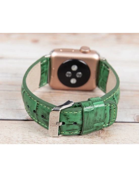 ÇOK SATAN Apple Watch Uyumlu Deri Kordon 42-44-45mm Croco YK04