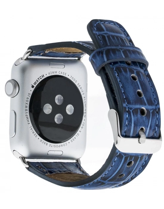 ÇOK SATAN Apple Watch Uyumlu Deri Kordon 42-44-45mm Croco YK07