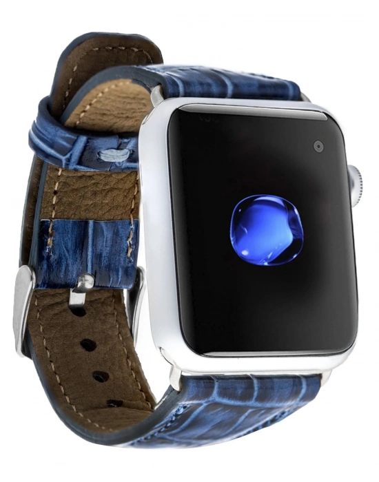ÇOK SATAN Apple Watch Uyumlu Deri Kordon 42-44-45mm Croco YK07