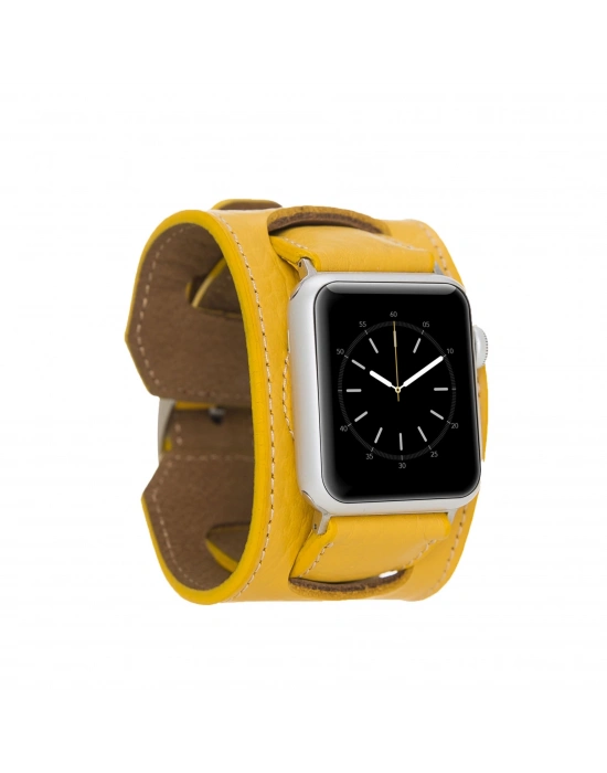 ÇOK SATAN Apple Watch Uyumlu Deri Kordon 42-44-45mm Cuff FL12