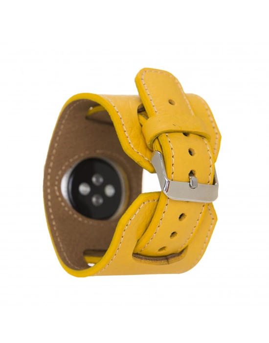 ÇOK SATAN Apple Watch Uyumlu Deri Kordon 42-44-45mm Cuff FL12