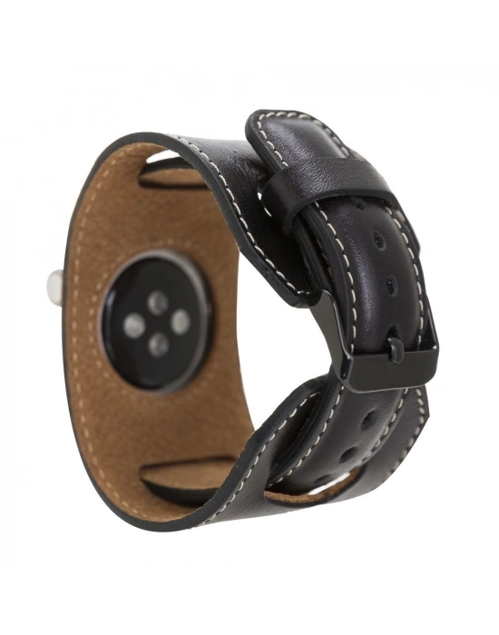 ÇOK SATAN Apple Watch Uyumlu Deri Kordon 42-44-45mm Cuff RST1