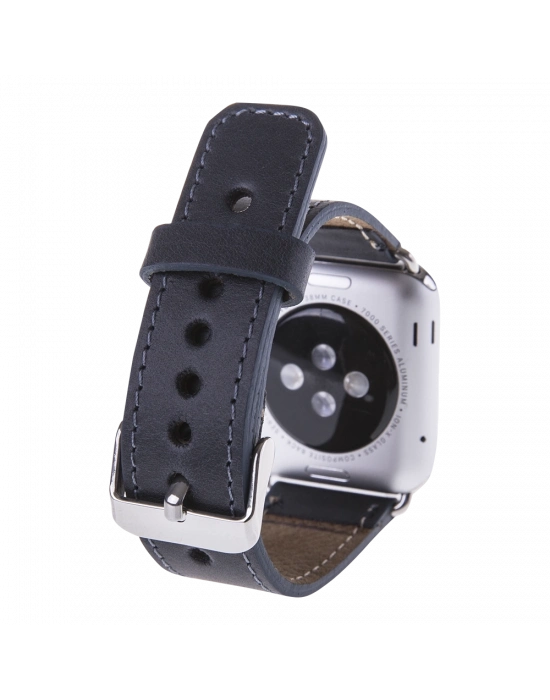 ÇOK SATAN Apple Watch Uyumlu Deri Kordon 42-44-45mm CZ01 Lacivert