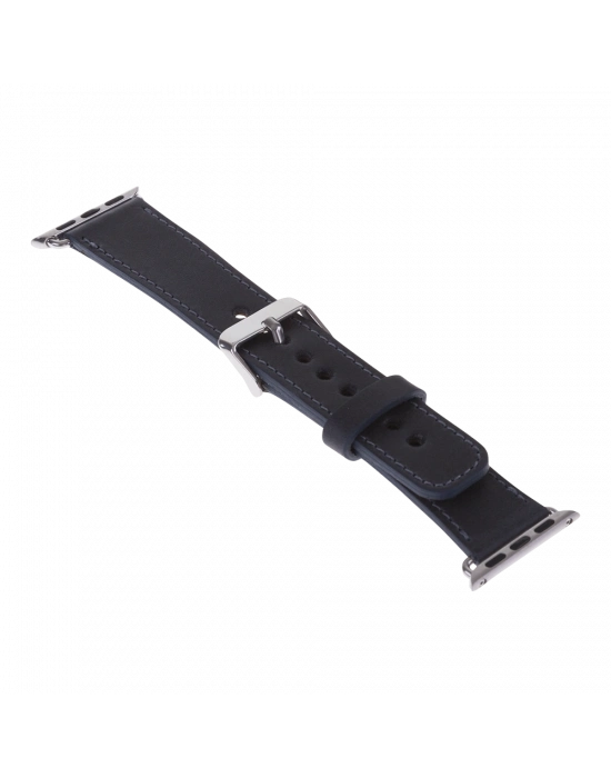 ÇOK SATAN Apple Watch Uyumlu Deri Kordon 42-44-45mm CZ01 Lacivert