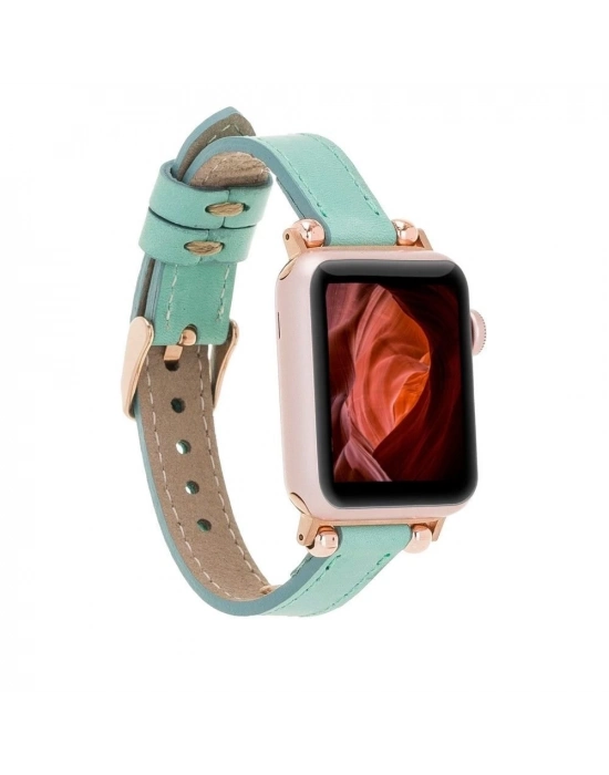ÇOK SATAN Apple Watch Uyumlu Deri Kordon 42-44-45mm Ferro BRN7