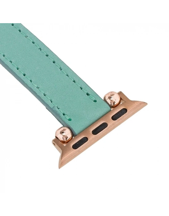 ÇOK SATAN Apple Watch Uyumlu Deri Kordon 42-44-45mm Ferro BRN7