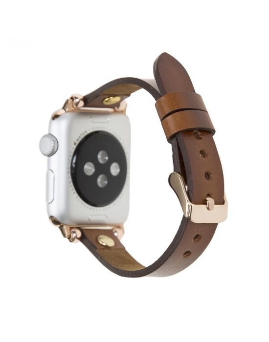 ÇOK SATAN Apple Watch Uyumlu Deri Kordon 42-44-45mm Ferro GT RST2E