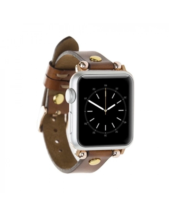 ÇOK SATAN Apple Watch Uyumlu Deri Kordon 42-44-45mm Ferro GT RST2E